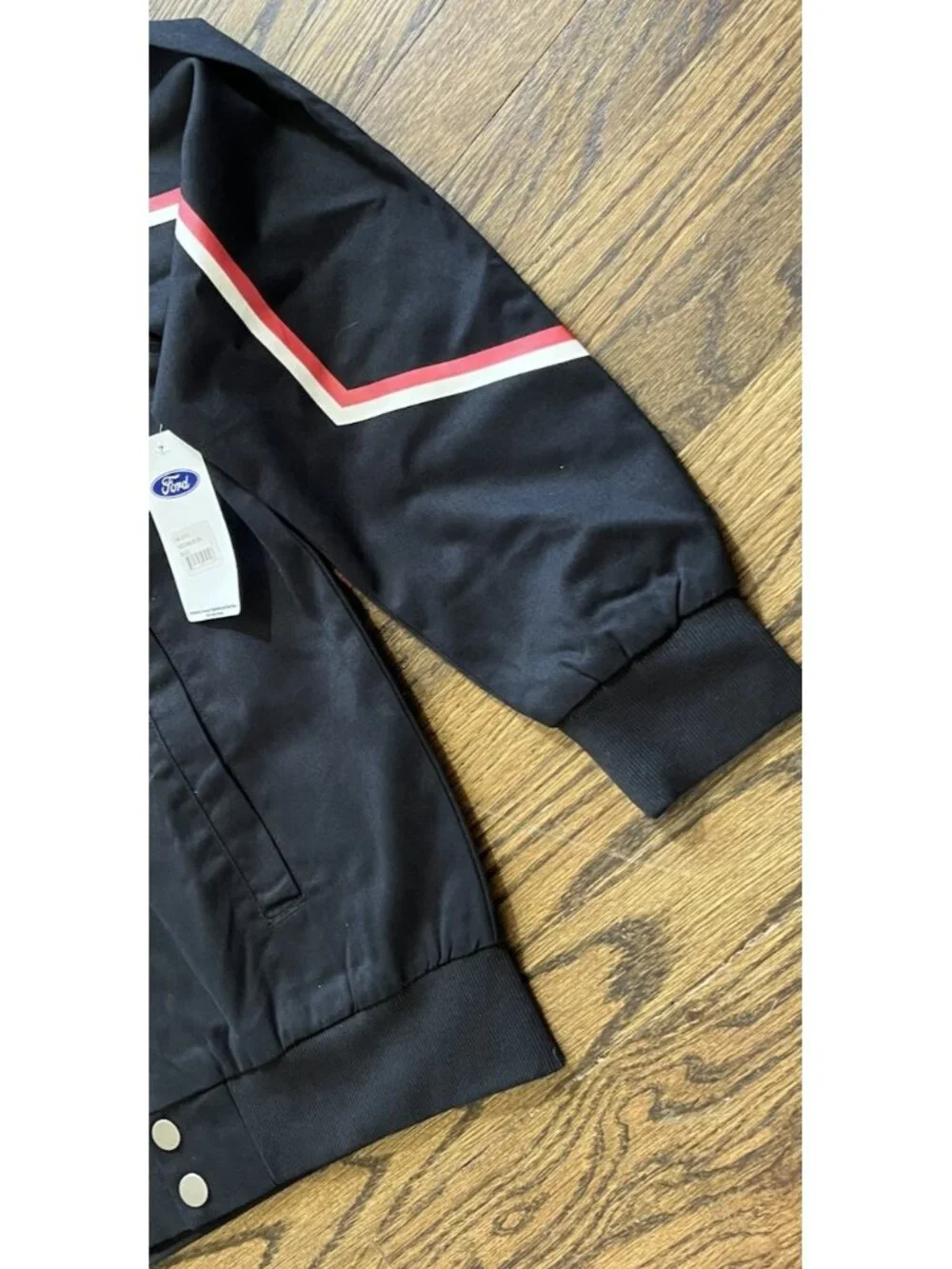Ford Mustang Road Trip Snap Button Bomber Racing Canvas Jacket NWT Men’s XL
